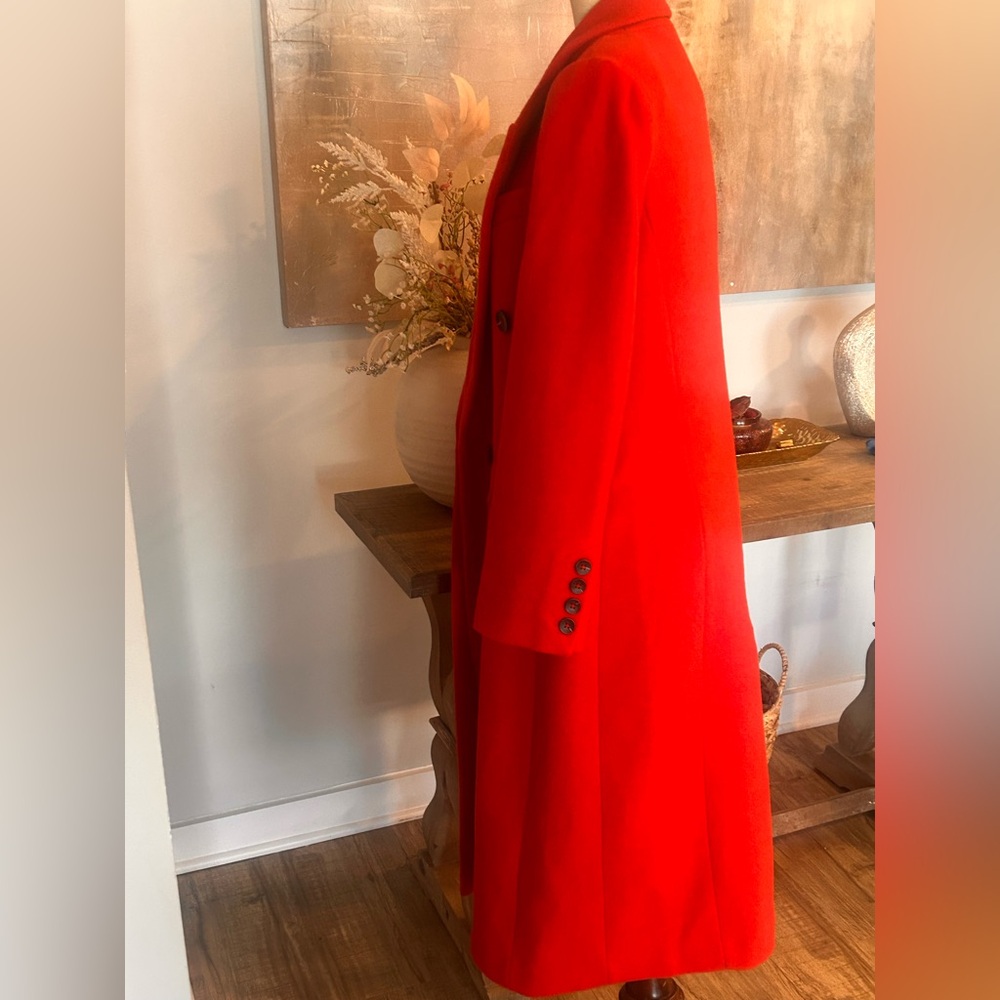 ‘Avec Les Filles’ Zara red Italian wool double breasted coat size M - Picture 10 of 11